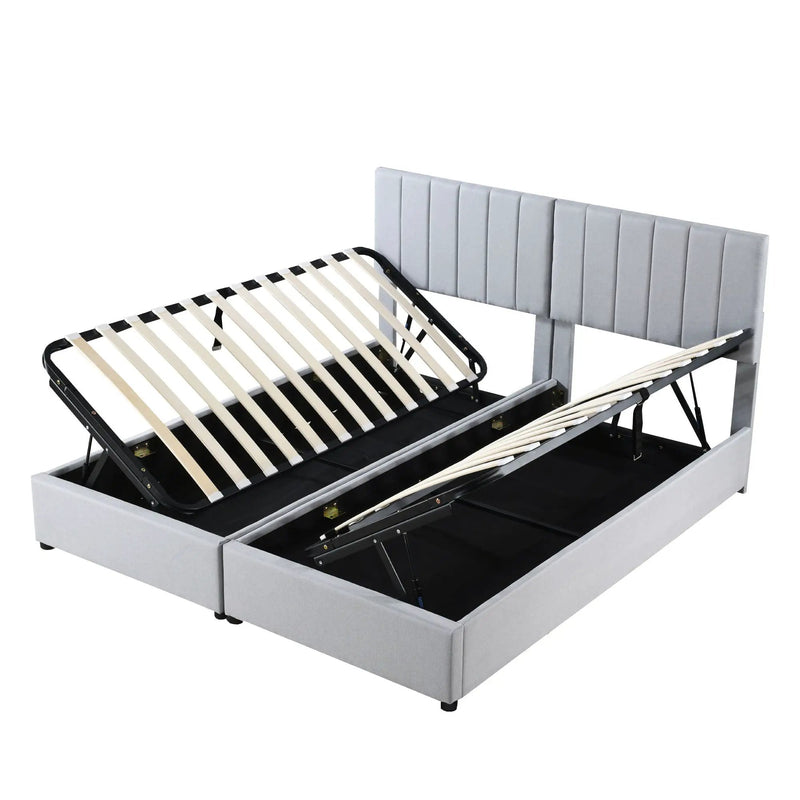 Upholstered Platform Bed With A Hydraulic Storage System by HouseOfZazla