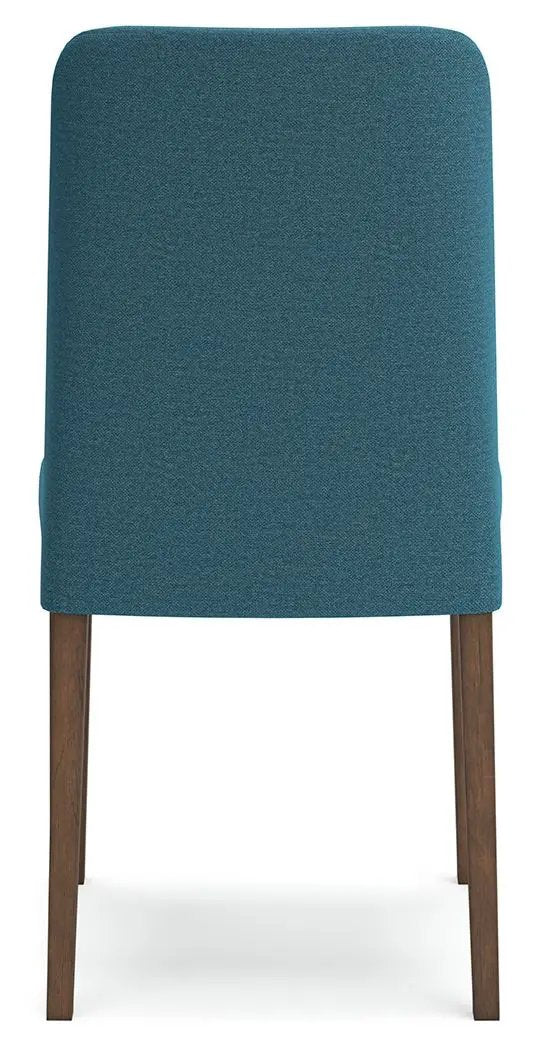Lyncott - Dining Uph Side Chair (Set of 2) - Blue / Brown by Unique Piece Furniture