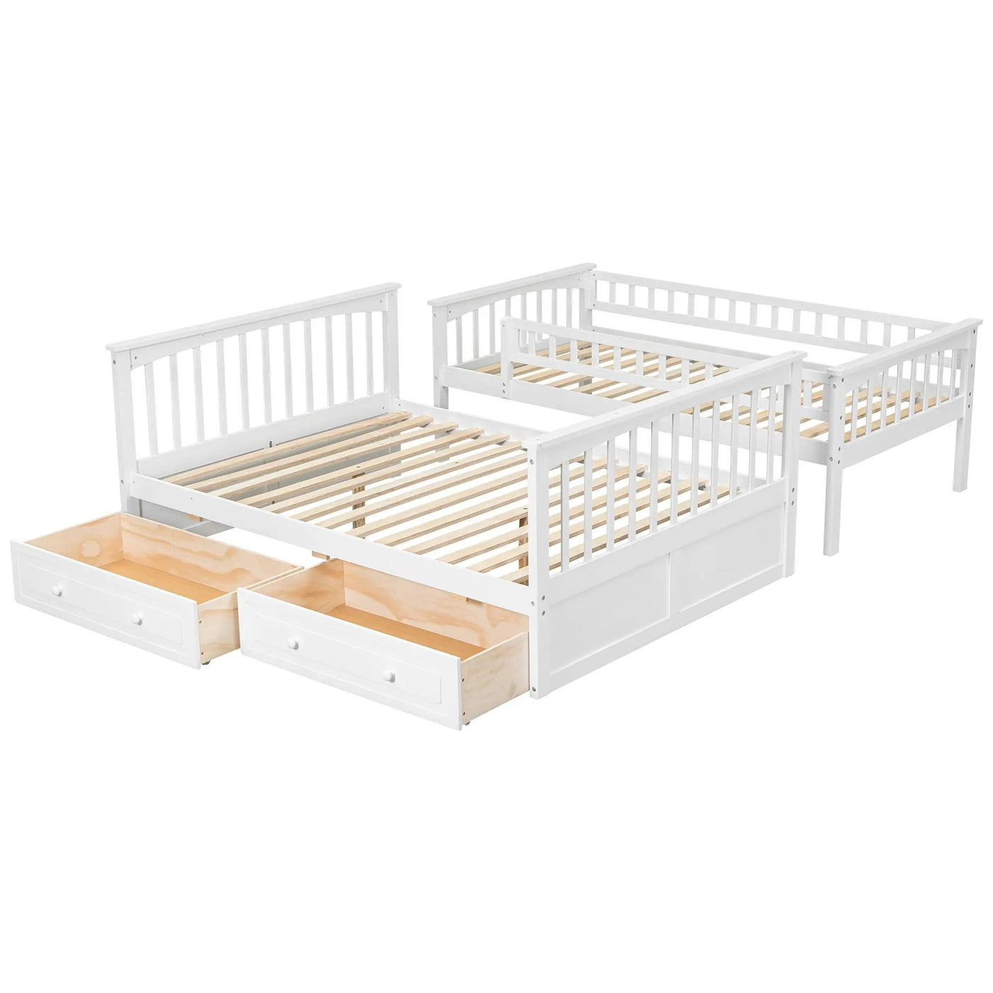 Bunk Bed With Drawers, Convertible Storage Bed by HouseOfZazla