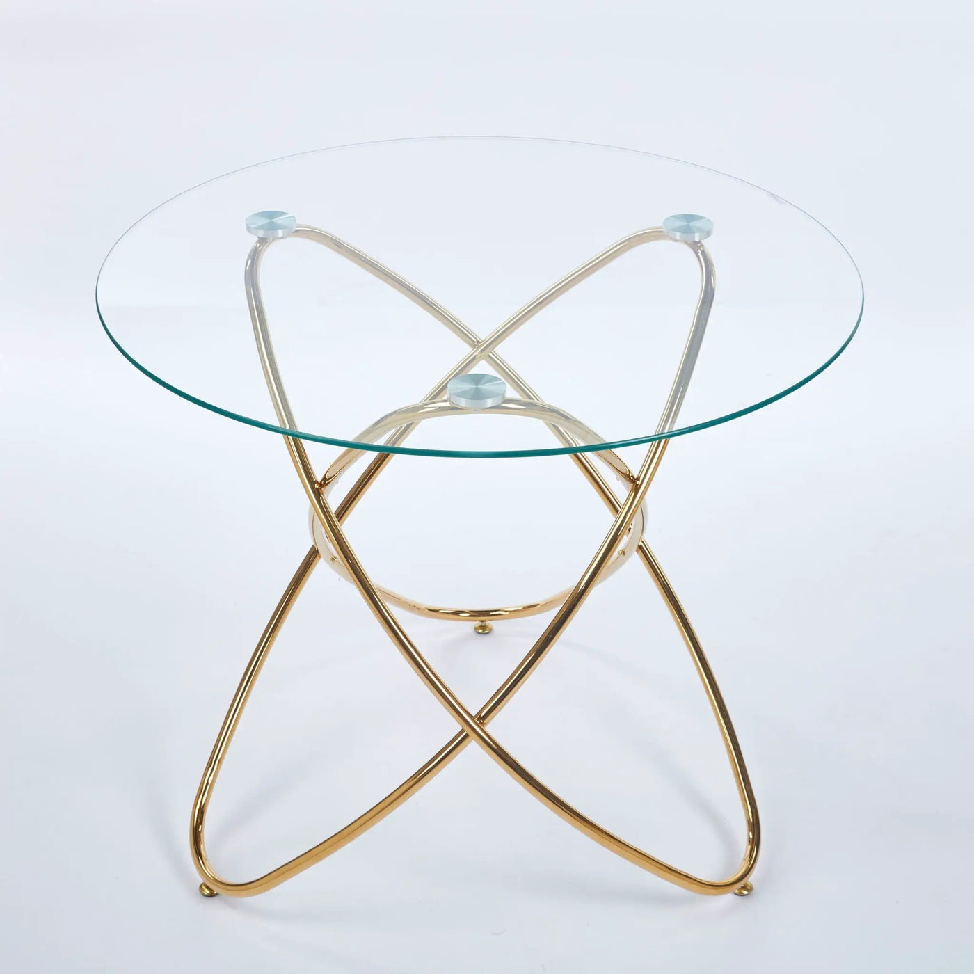 Metal Leg Dining Table With Tempered Glass Top by HouseOfZazla