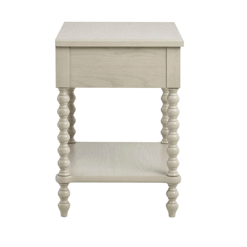 Traditional Nightstand Table with Drawer and Shelf - Light Brown, photo 20 of 20