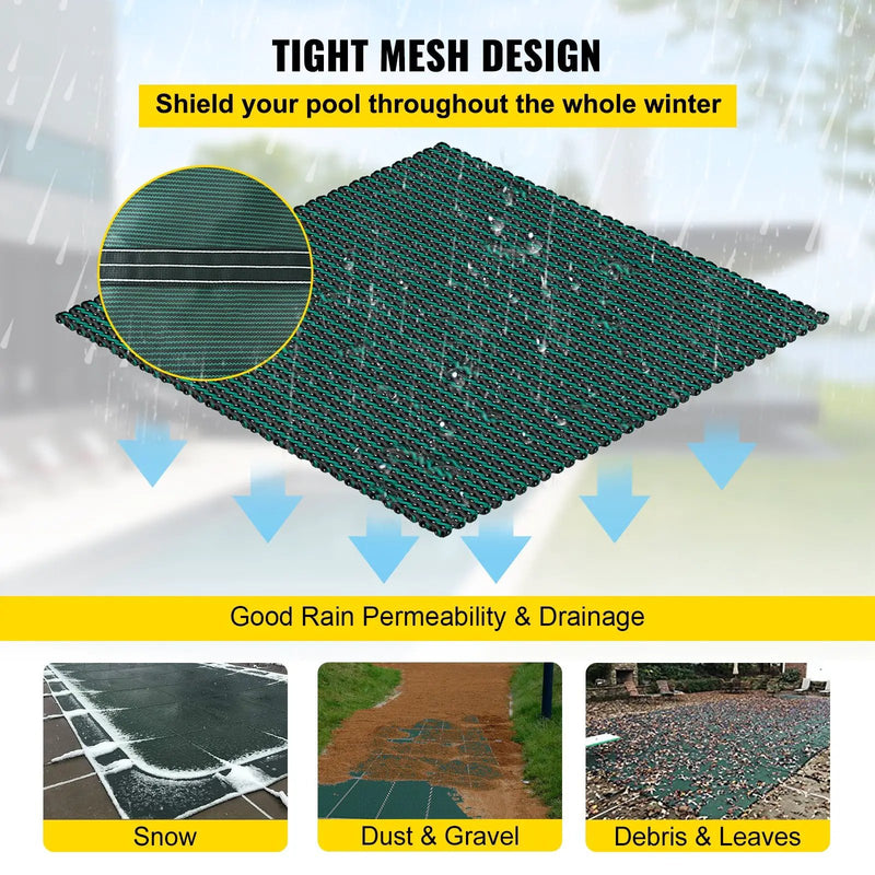 Pool Safety Cover Fits 14x26ft Rectangle Inground Safety Pool Cover by HouseOfZazla