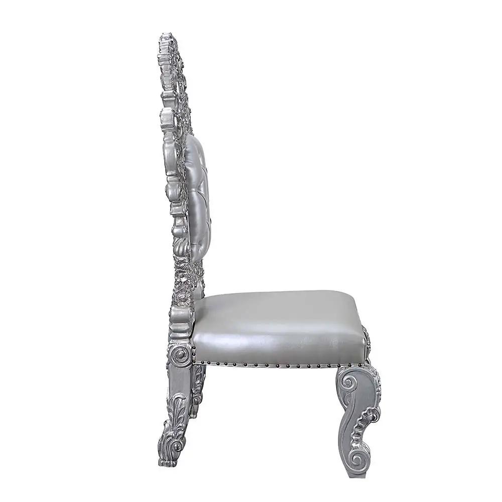 Valkyrie - Side Chair (Set of 2) - Synthetic Leather & Antique Platinum by Unique Piece Furniture