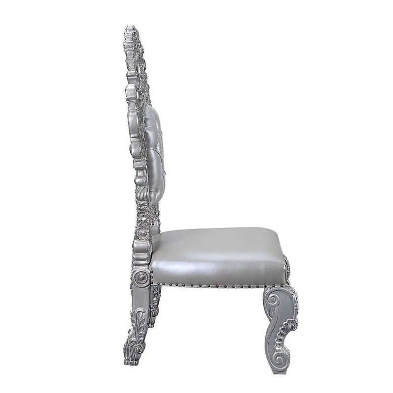 Valkyrie - Side Chair (Set of 2) - Synthetic Leather & Antique Platinum by Unique Piece Furniture