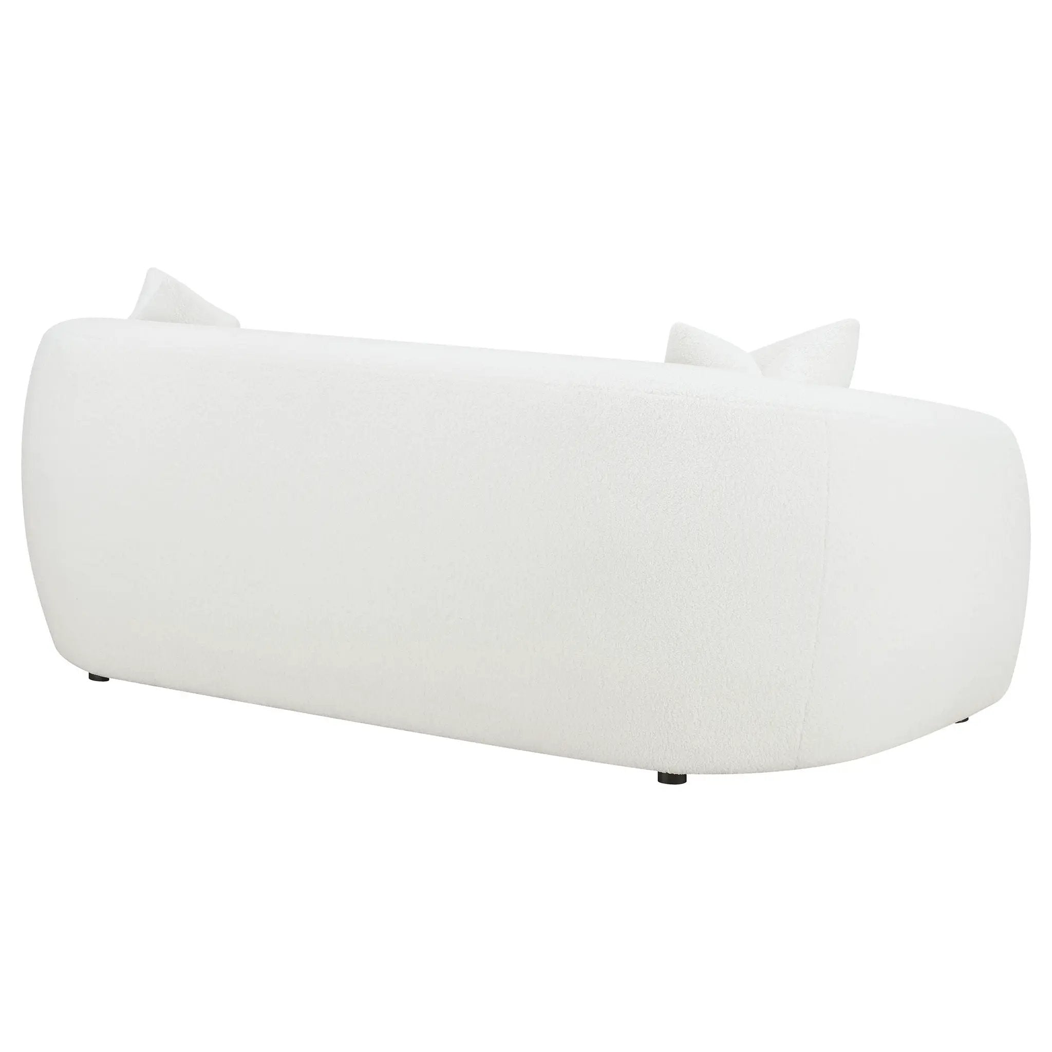 Isabella Faux Sheepskin Upholstered Sofa Natural by Unique Piece Furniture