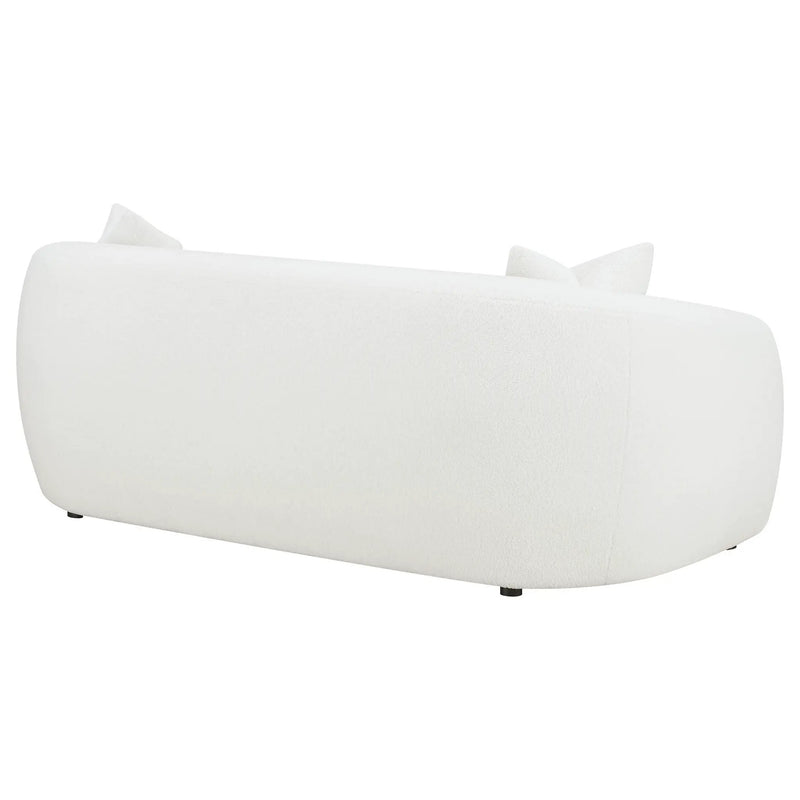 Isabella Faux Sheepskin Upholstered Sofa Natural by Unique Piece Furniture