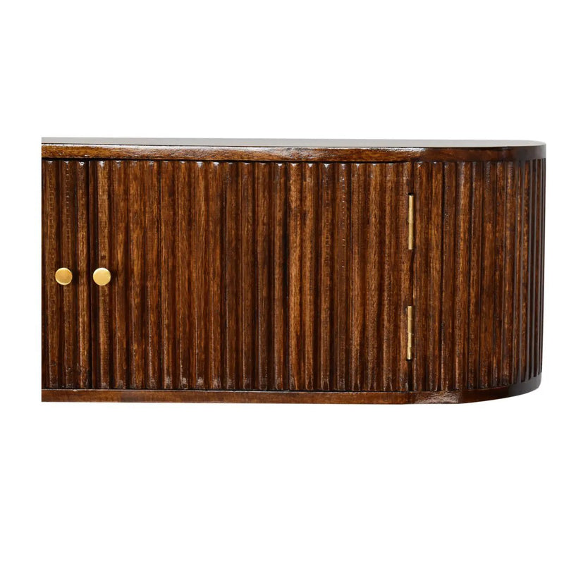 Solid Wood Chunky Chestnut Floating Bedside Table by HouseOfZazla