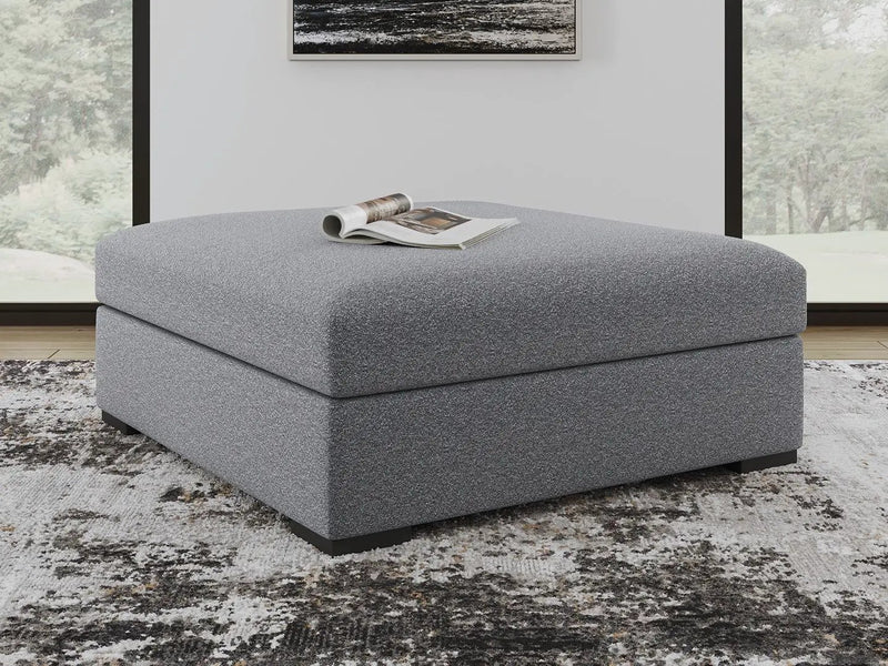 Bealton - Oversized Accent Ottoman - Salt And Pepper by Unique Piece Furniture