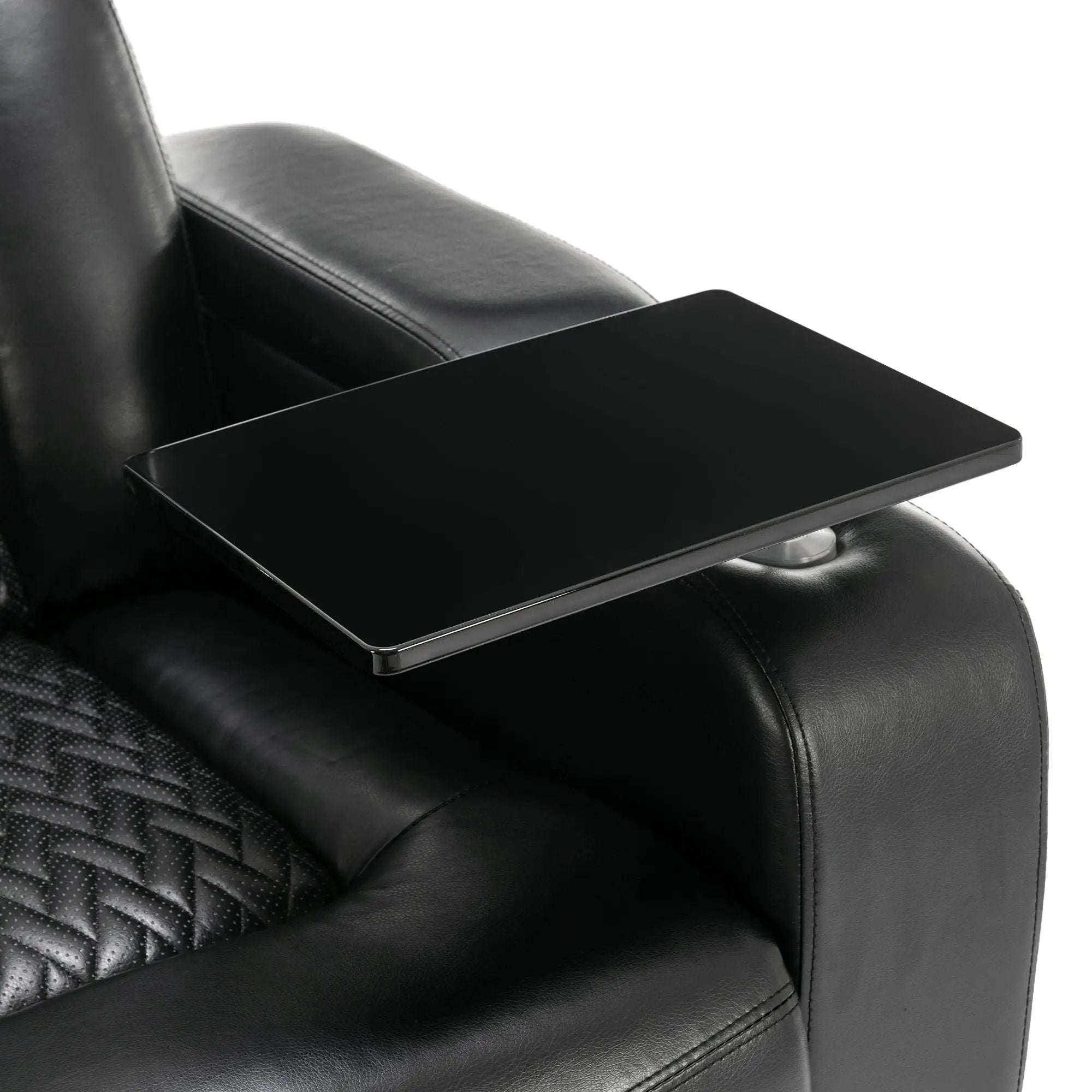 270 Degree Swivel Power Recliner With Tray Table, Phone Holder, Cup Holder, USB Port by HouseOfZazla
