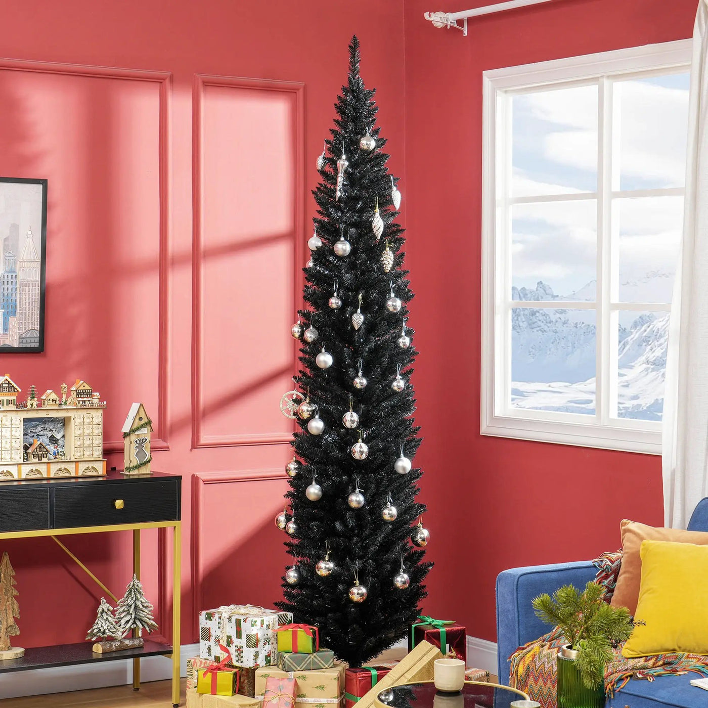 HOMCOM 8' Artificial Pencil Christmas Tree by HouseOfZazla
