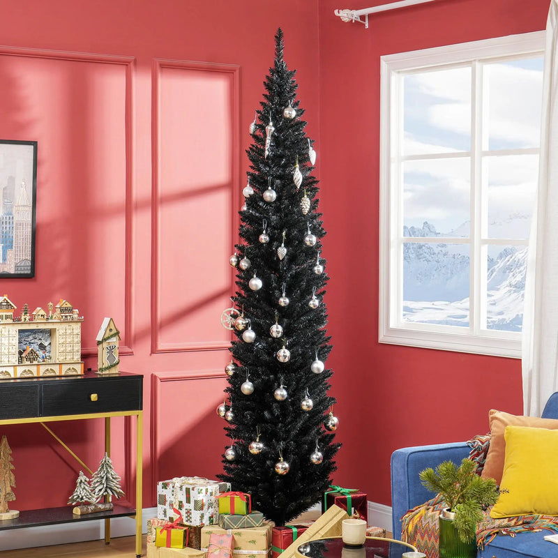 HOMCOM 8' Artificial Pencil Christmas Tree by HouseOfZazla