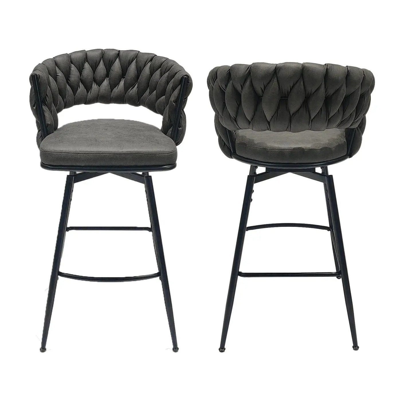 Bar Stool 360 Swivel With Back Footrest by HouseOfZazla