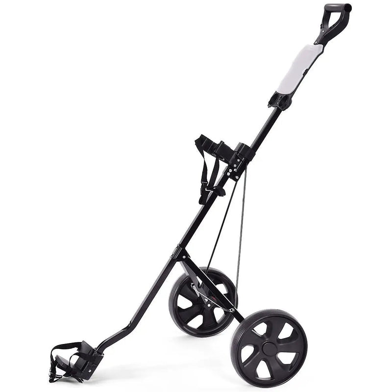 Folding 2 Wheels Push Pull Golf Cart Trolley with Scoreboard by DirectDeals