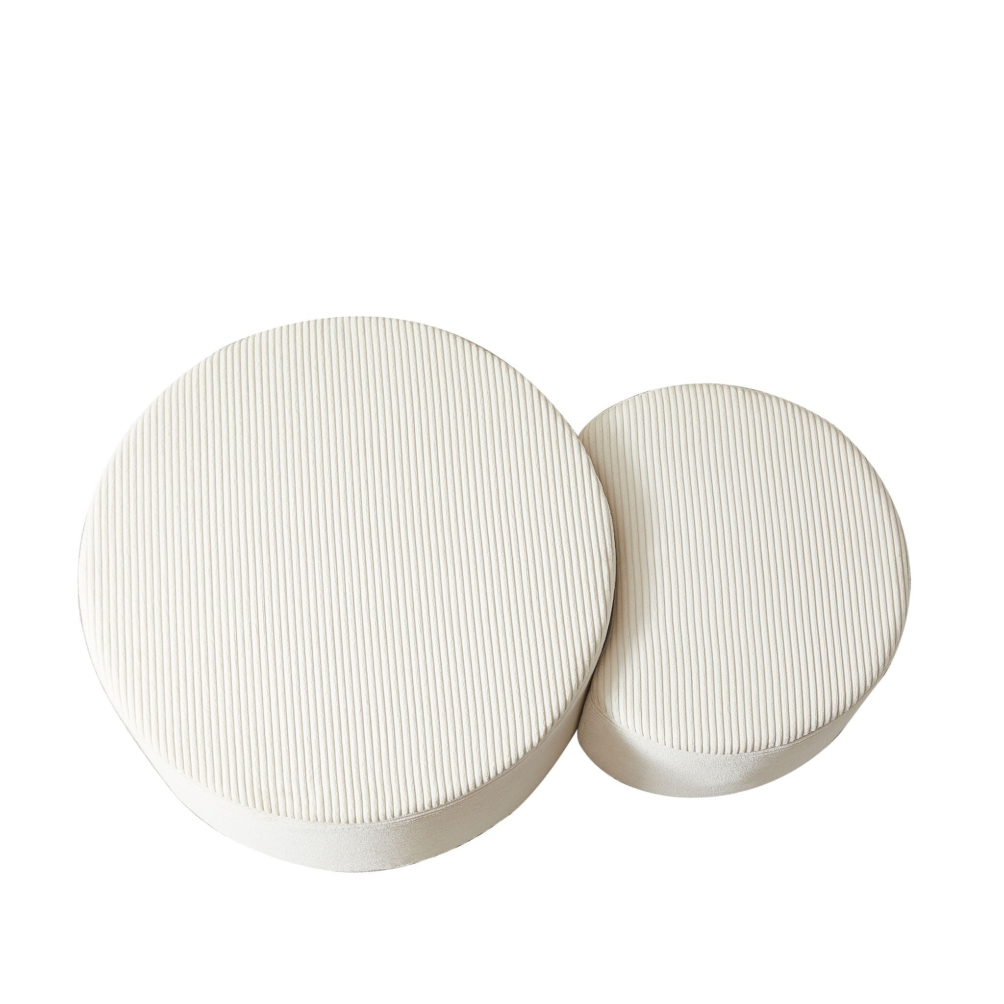 Modern Upholstered Round Coffee Table For Living Room (Set of 2) by HouseOfZazla