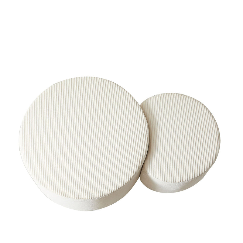 Modern Upholstered Round Coffee Table For Living Room (Set of 2) by HouseOfZazla