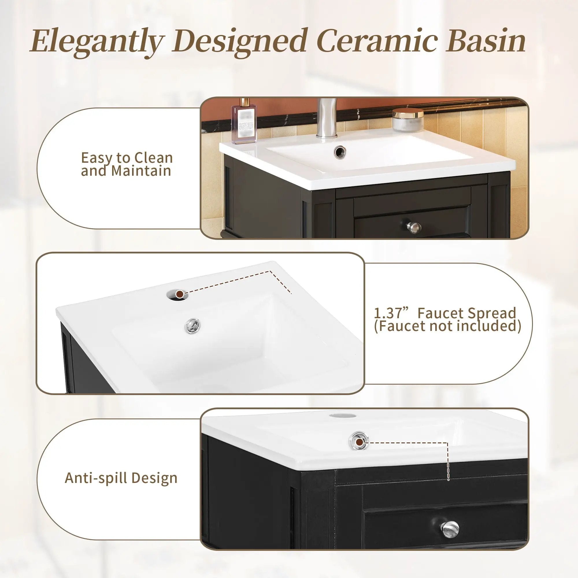 French Style Bathroom Vanity With Sink