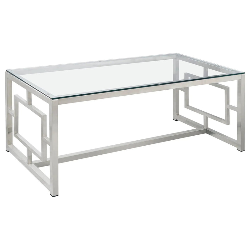 Merced 2-piece Rectangular Coffee and End Table Set Nickel by Unique Piece Furniture