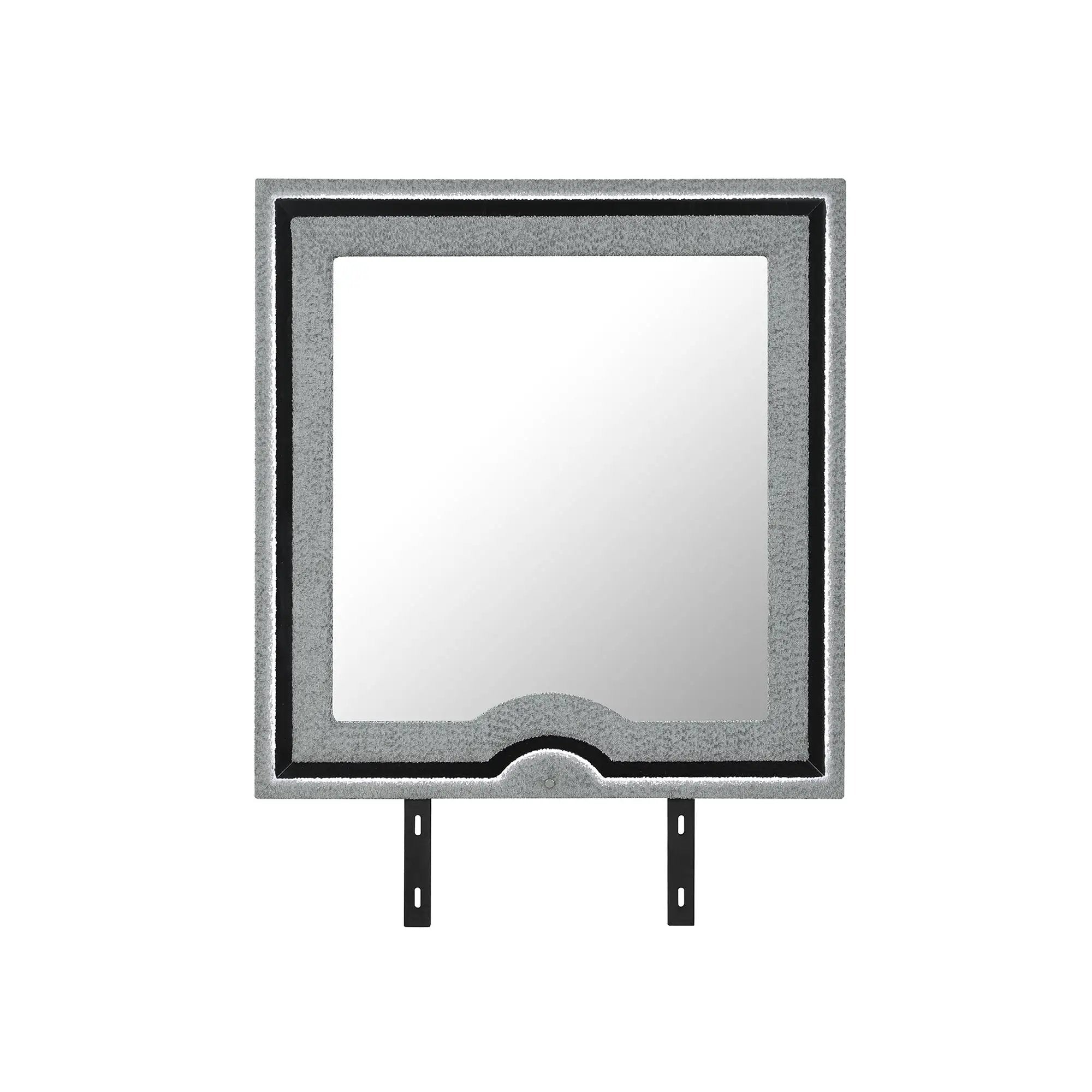 Isaiah - Mirror With Upholstered Frame And LED Lighting by HouseOfZazla