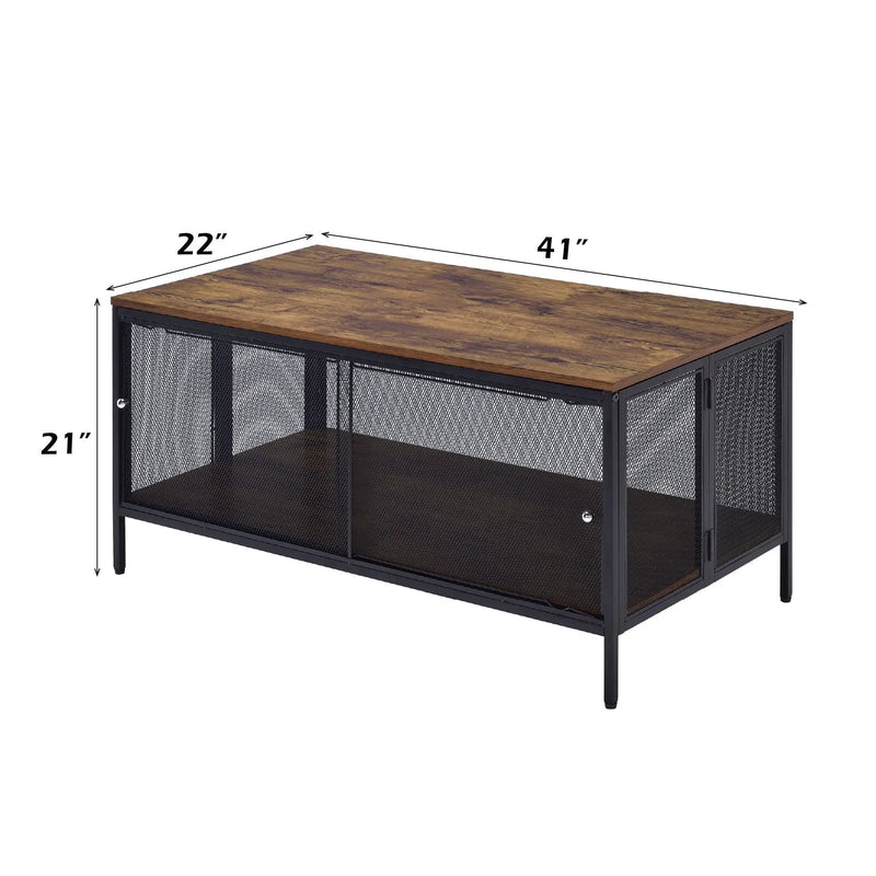 Winam - Coffee Table - Antique Oak / Black by Unique Piece Furniture