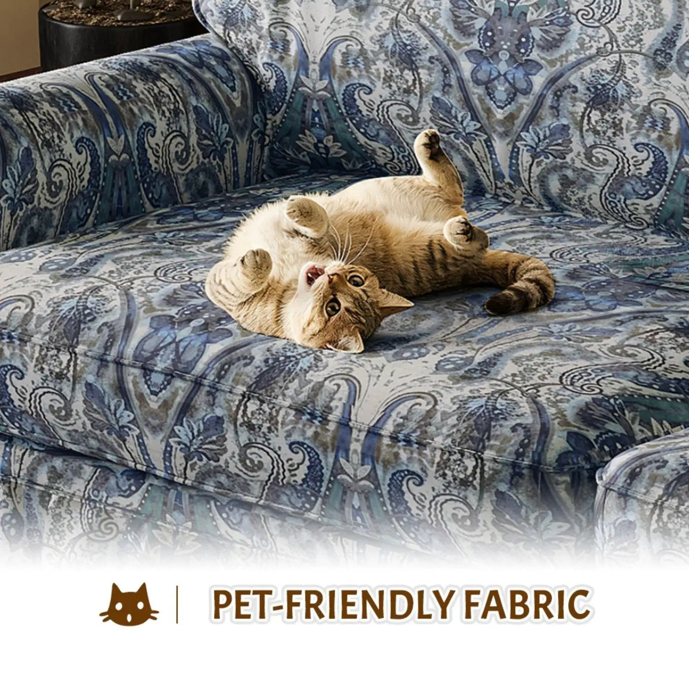 Luxuriously Comfortable Cloud Couch With Elegant Rolled Arms & Pleated Skirt Design by HouseOfZazla