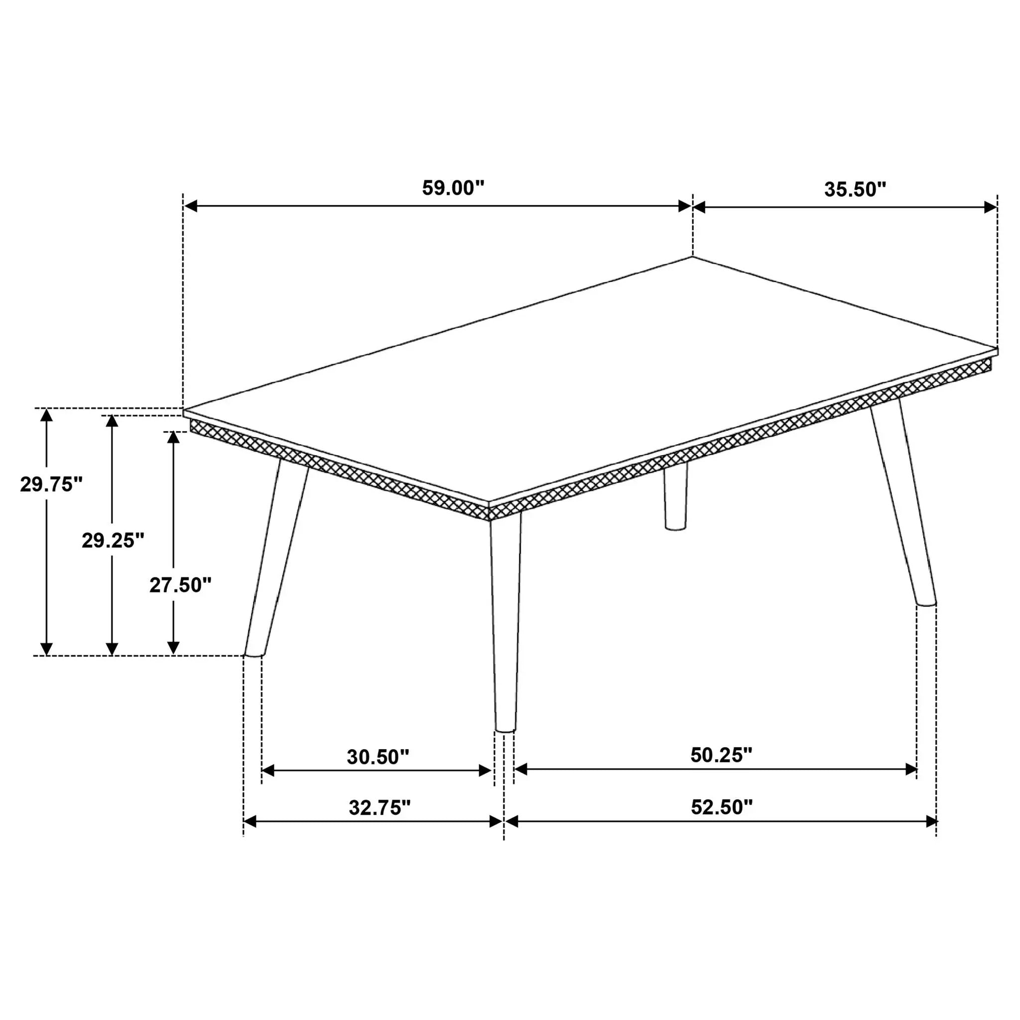 Perkins - Rectangular Dining Table - Dark Brown by HouseOfZazla
