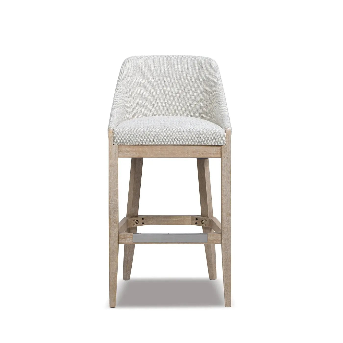Newport 30.5" Coastal Curved Back Upholstered Barstool by HouseOfZazla