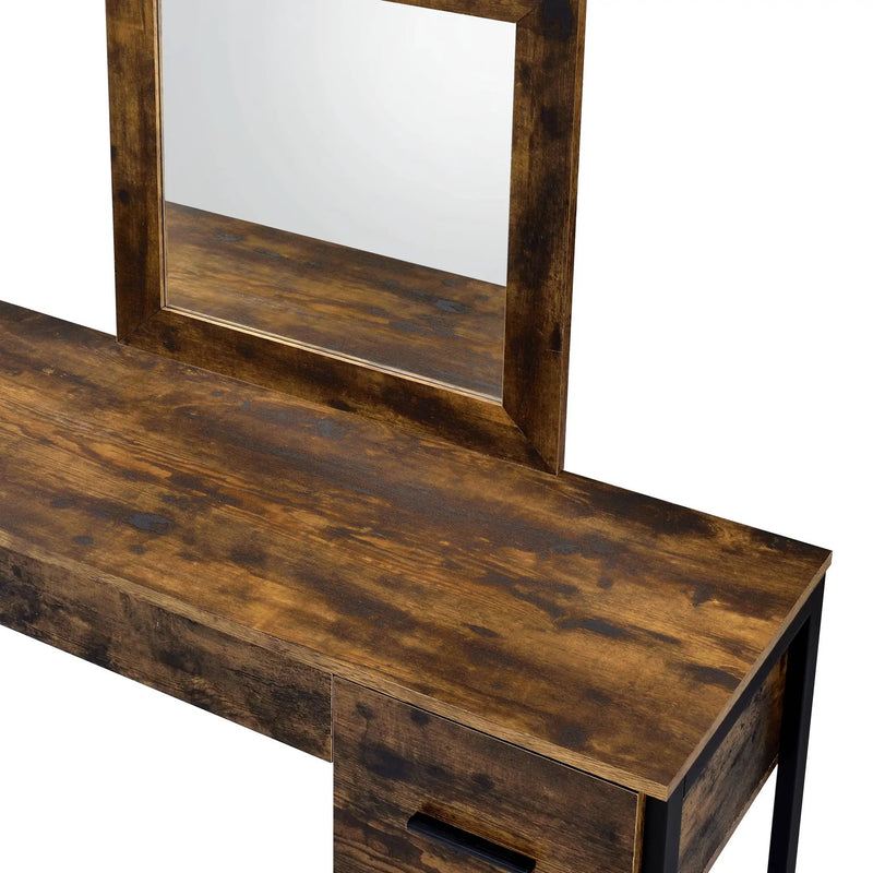 Juvanth - Rustic Vanity Desk Mirror - Oak by Unique Piece Furniture