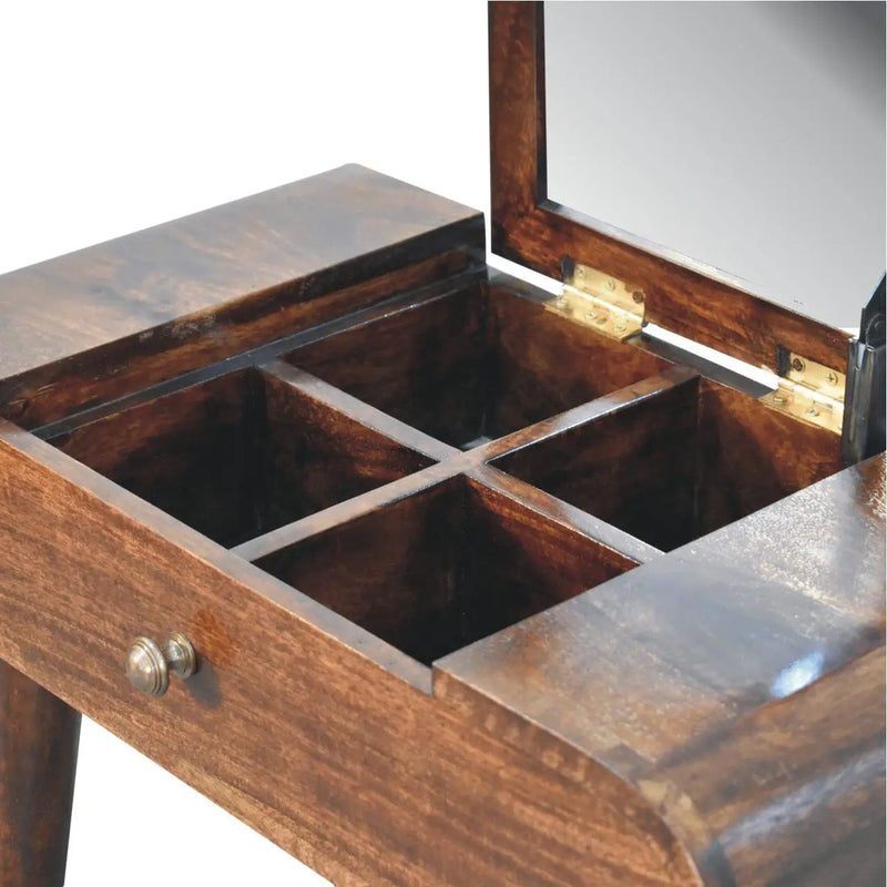 Mini Dressing Table With Foldable Mirror by Unique Piece Furniture