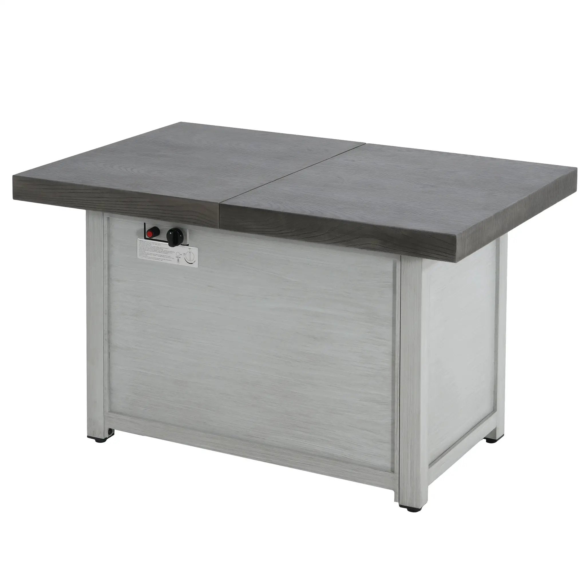 Extendable Rectangle Aluminum Alloy Fire Pit Table, 50,000 BTU by HouseOfZazla