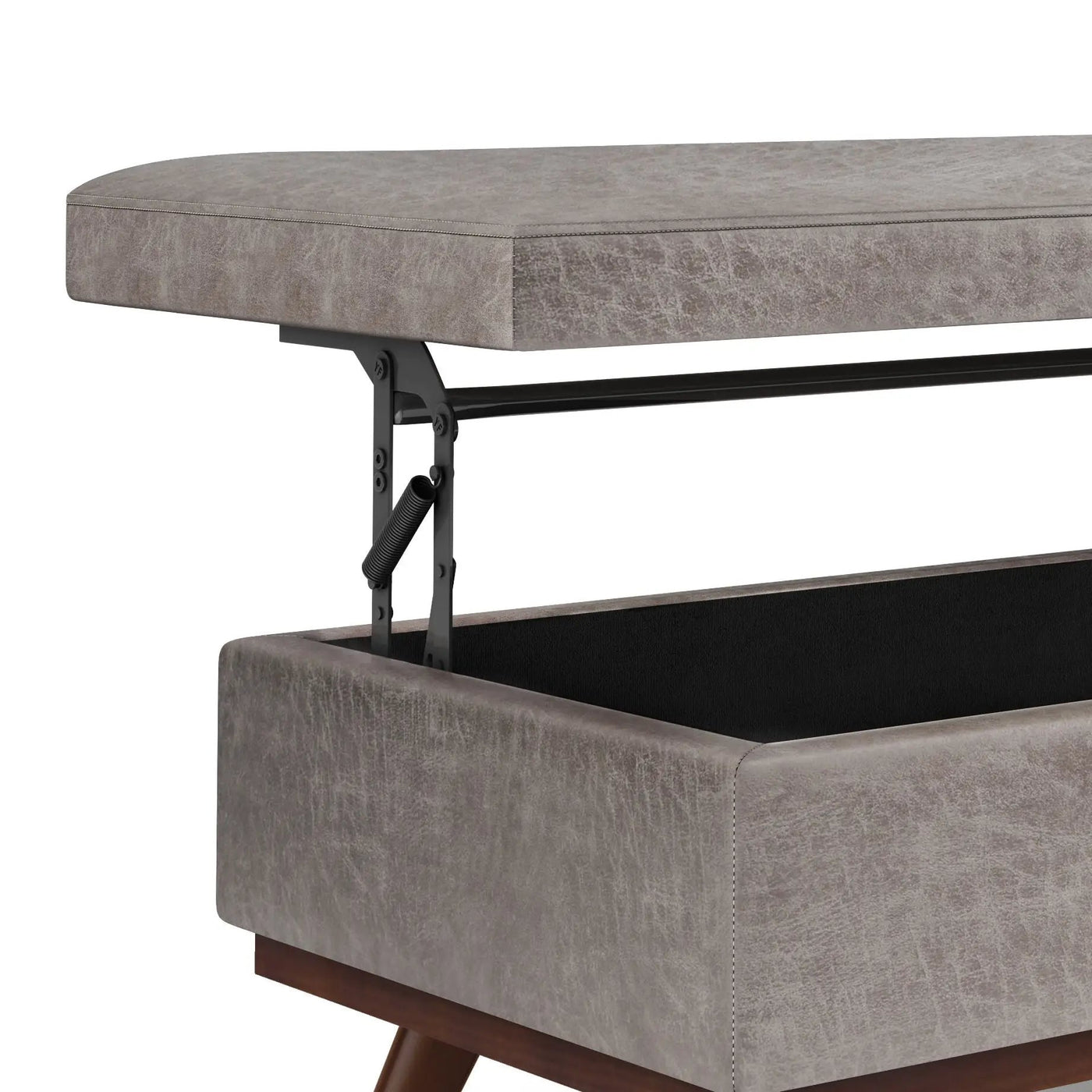 Owen - Lift Top Large Coffee Table Storage Ottoman, Mid Century Style by HouseOfZazla