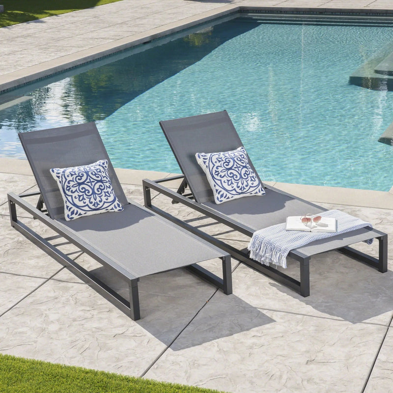Chaise Lounge With 5 Reclining Positions, Outdoor Patio Lounge Chairs by HouseOfZazla