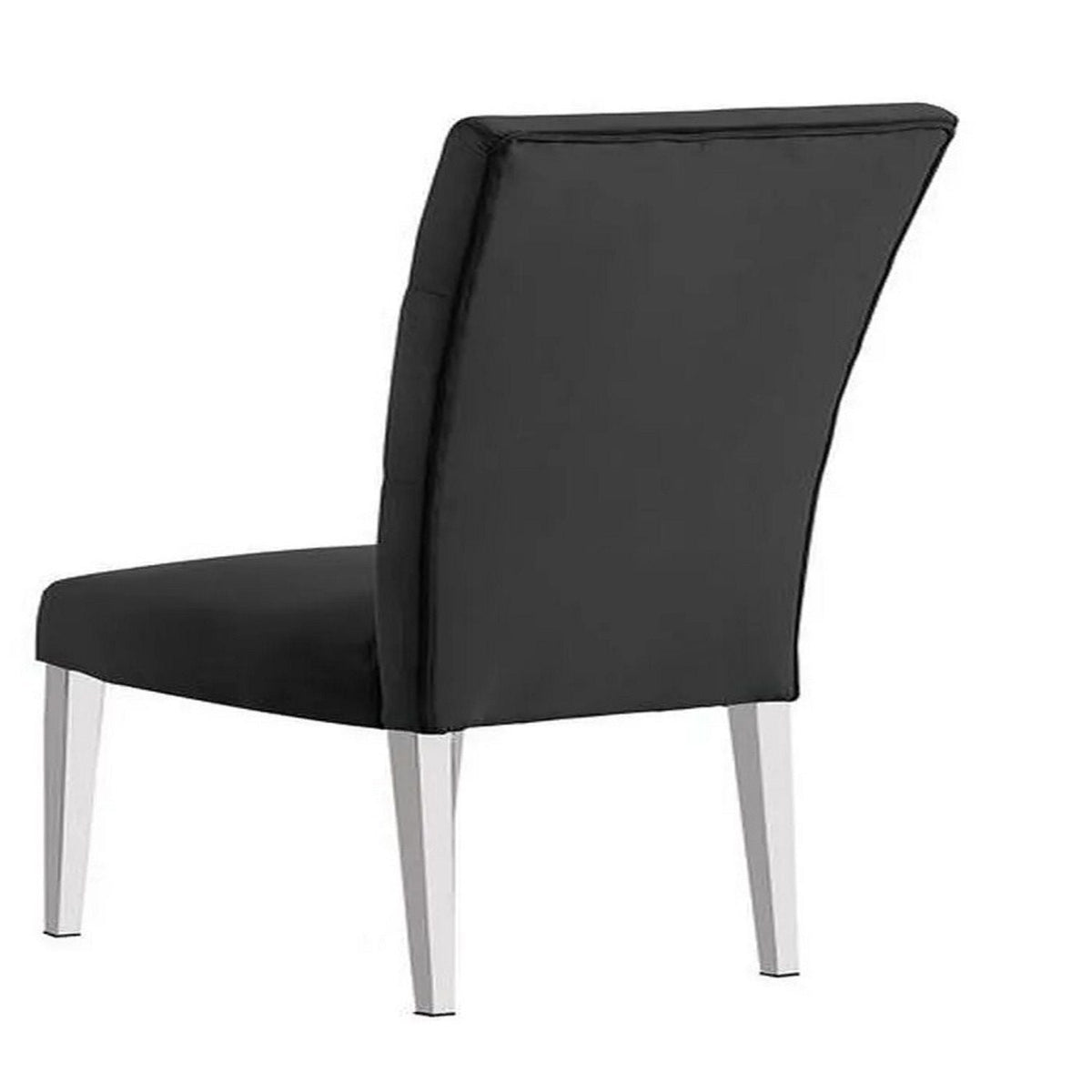 Modern Upholstered Tufted Dining Chair Set with Metal Legs - Dark Gray, Black or Beige, photo 15 of 18