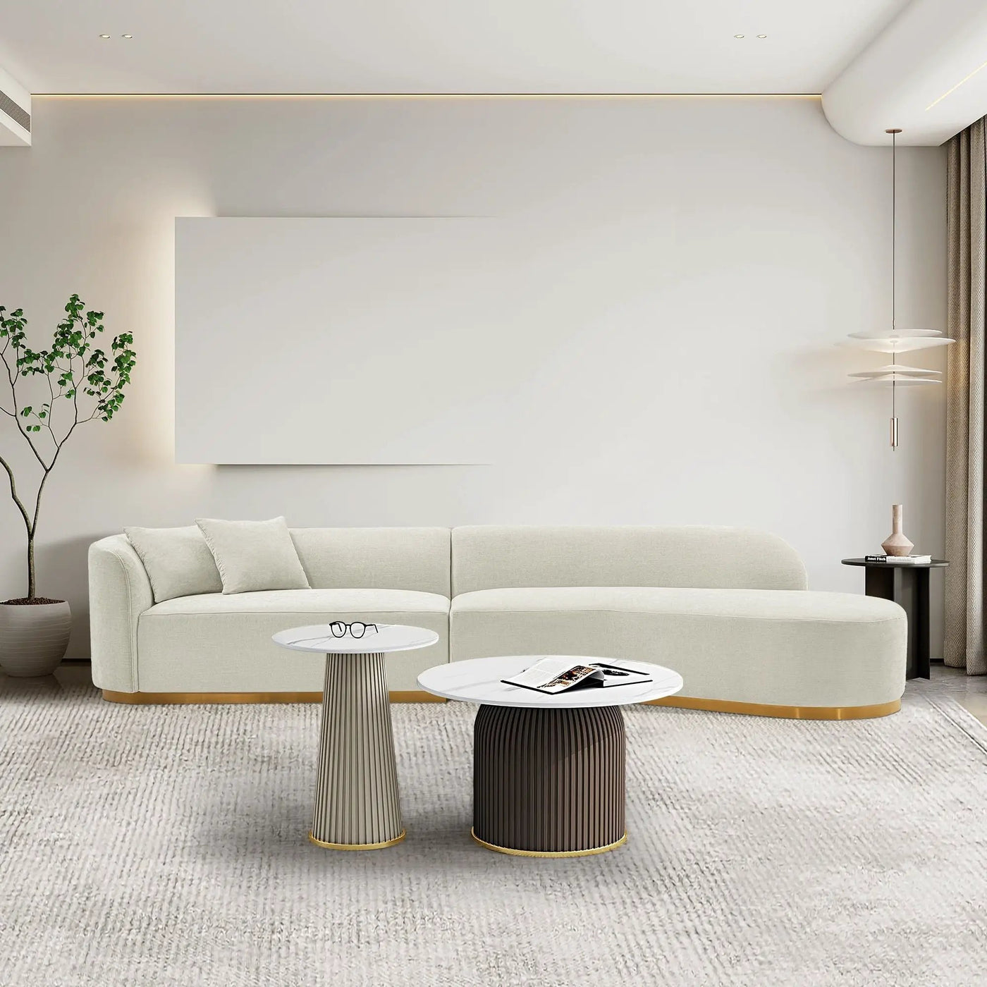 Daria - Sofa Sectional With Pillows, 2 Piece Design by HouseOfZazla