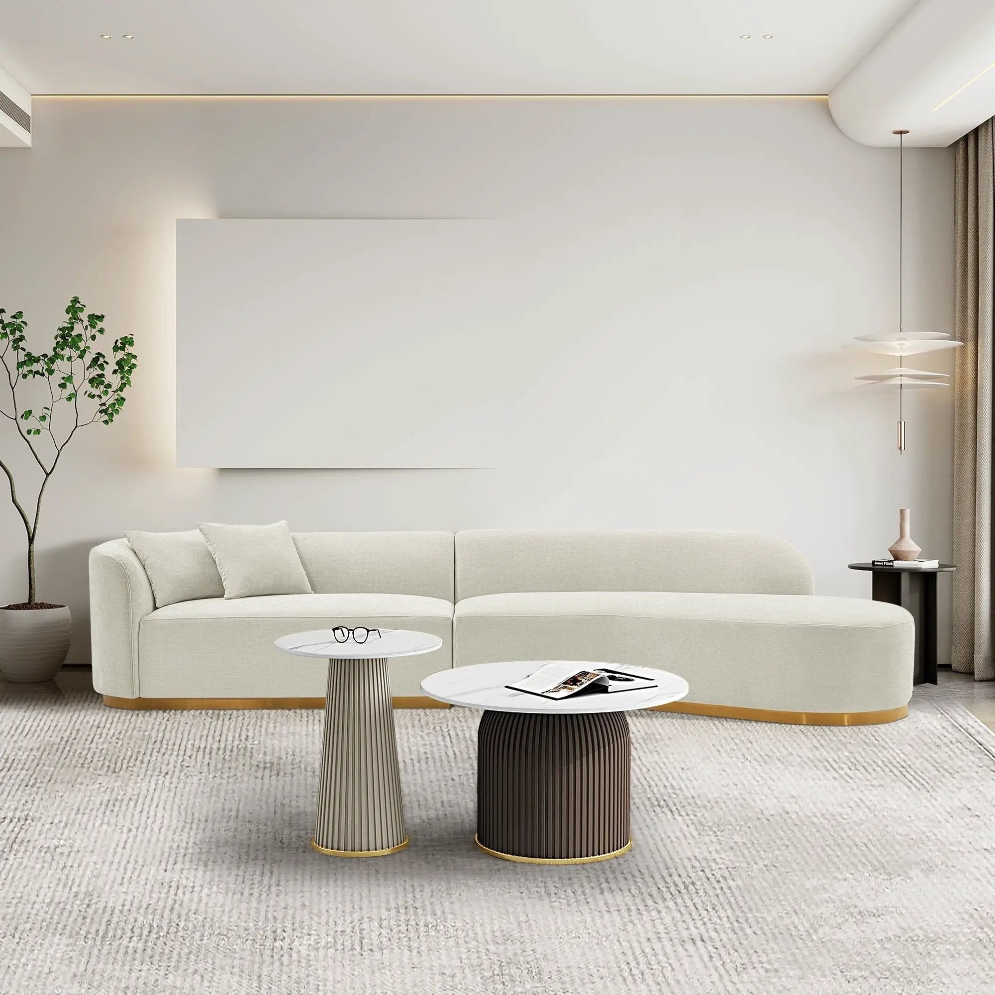 Daria - Sofa Sectional With Pillows, 2 Piece Design by HouseOfZazla