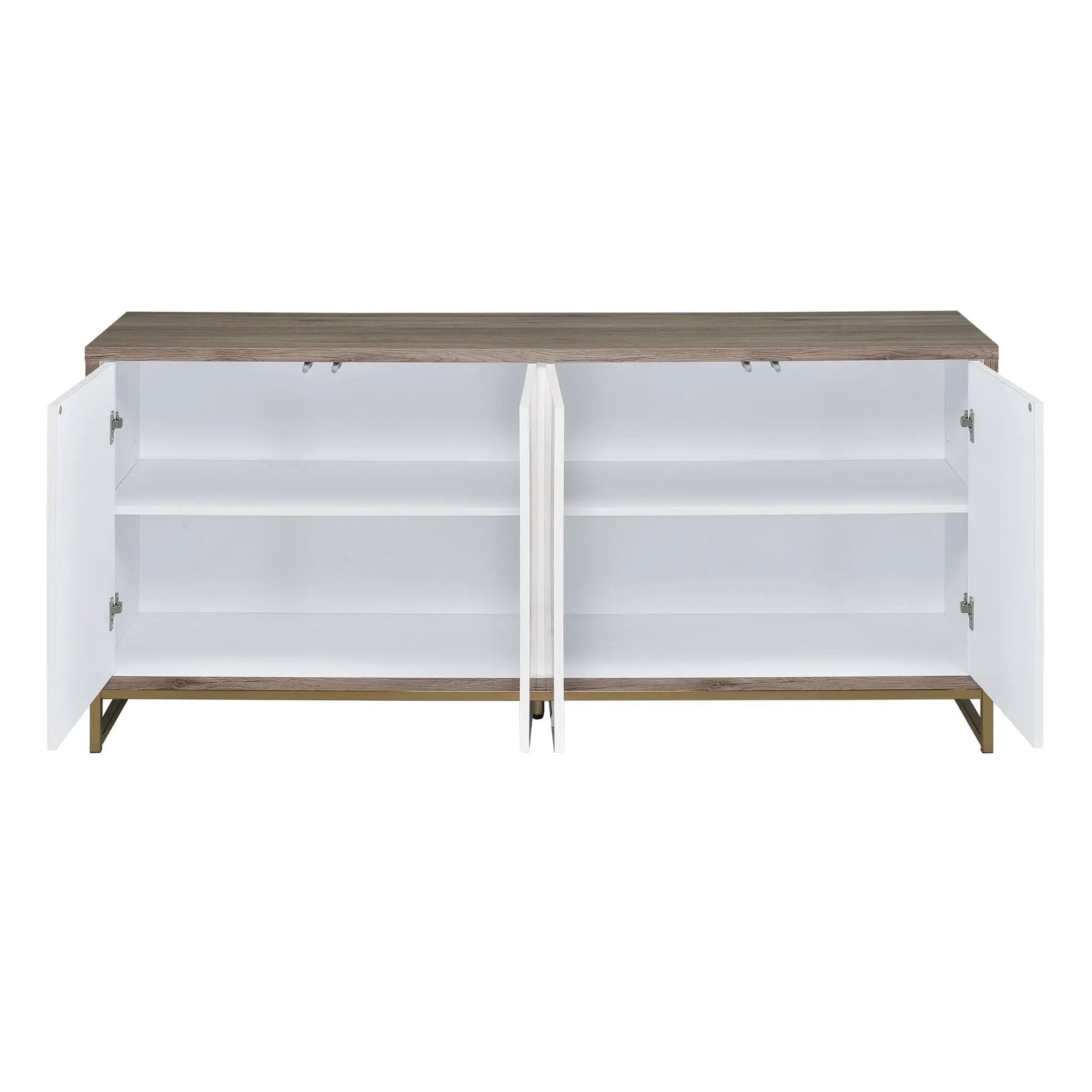Paavan - Console Cabinet - White / ChampagneChampagne by Unique Piece Furniture