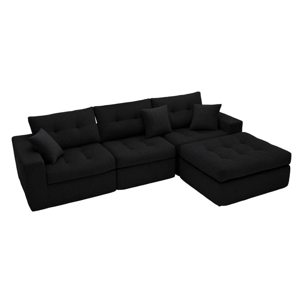 Corner Chaise L-Shaped Sectional Sofa Bed