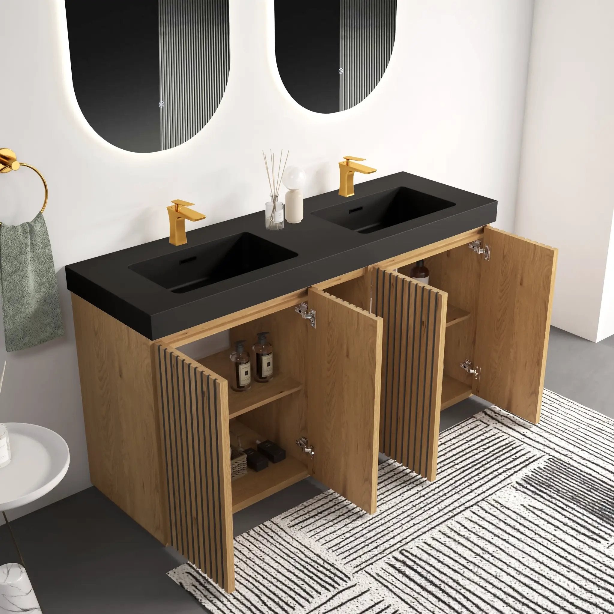 Galan 60F" Knotty Bathroom Vanity by HouseOfZazla
