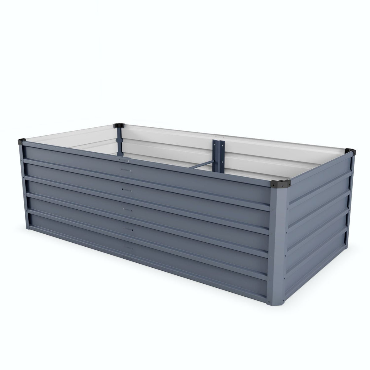 Large Galvanized Steel Garden Bed with Open-Bottom Drainage - Dark Gray, photo 3 of 29
