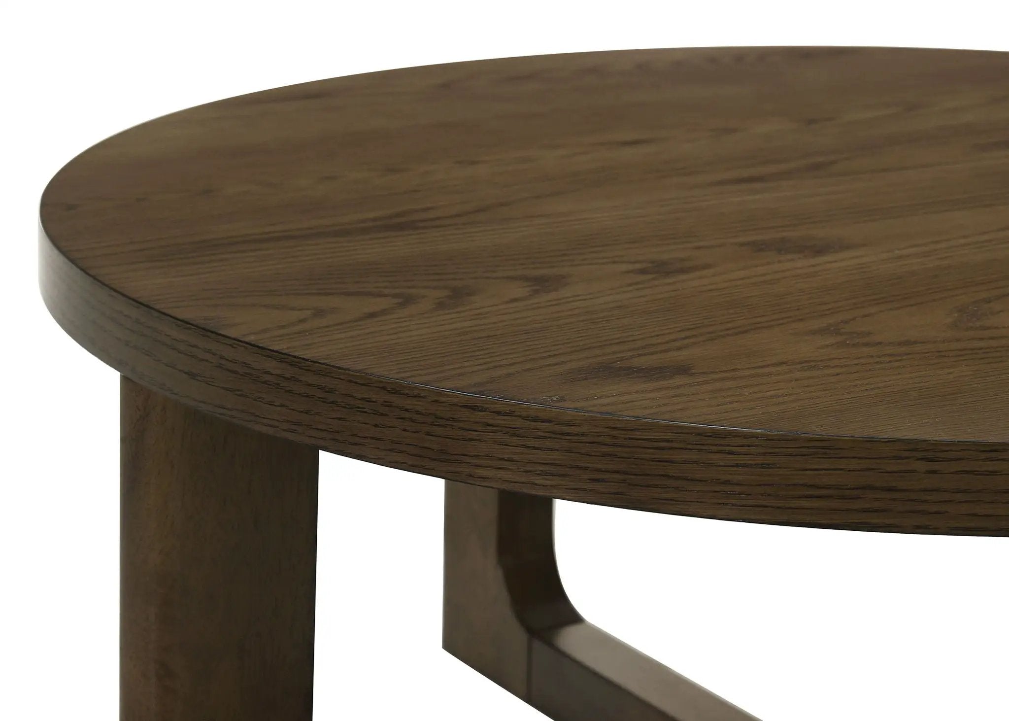 Kessler Round Sculptural Wood Coffee Table Brown by Unique Piece Furniture