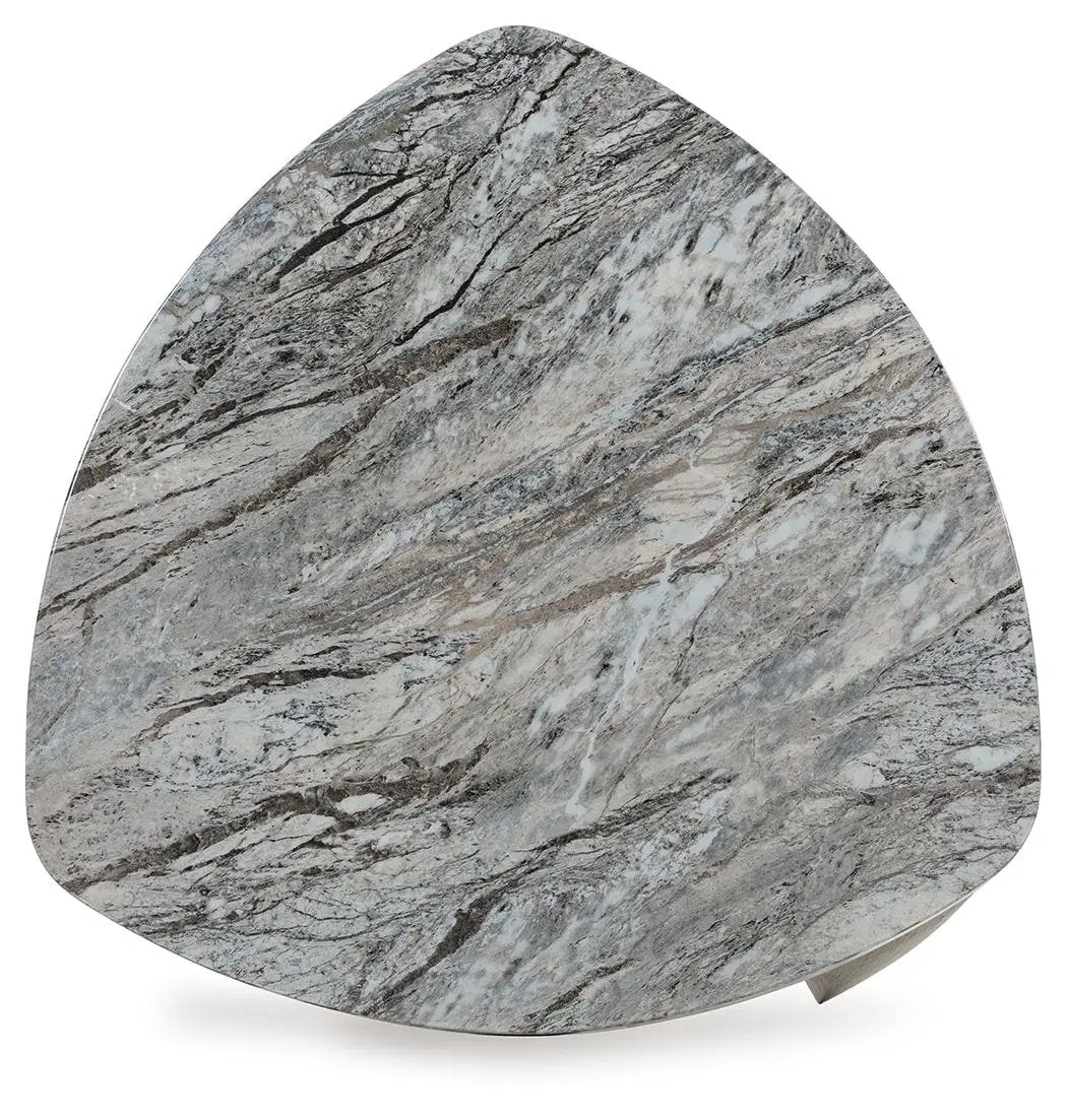 Surmour - Triangle End Table - Gray / Brown by Unique Piece Furniture
