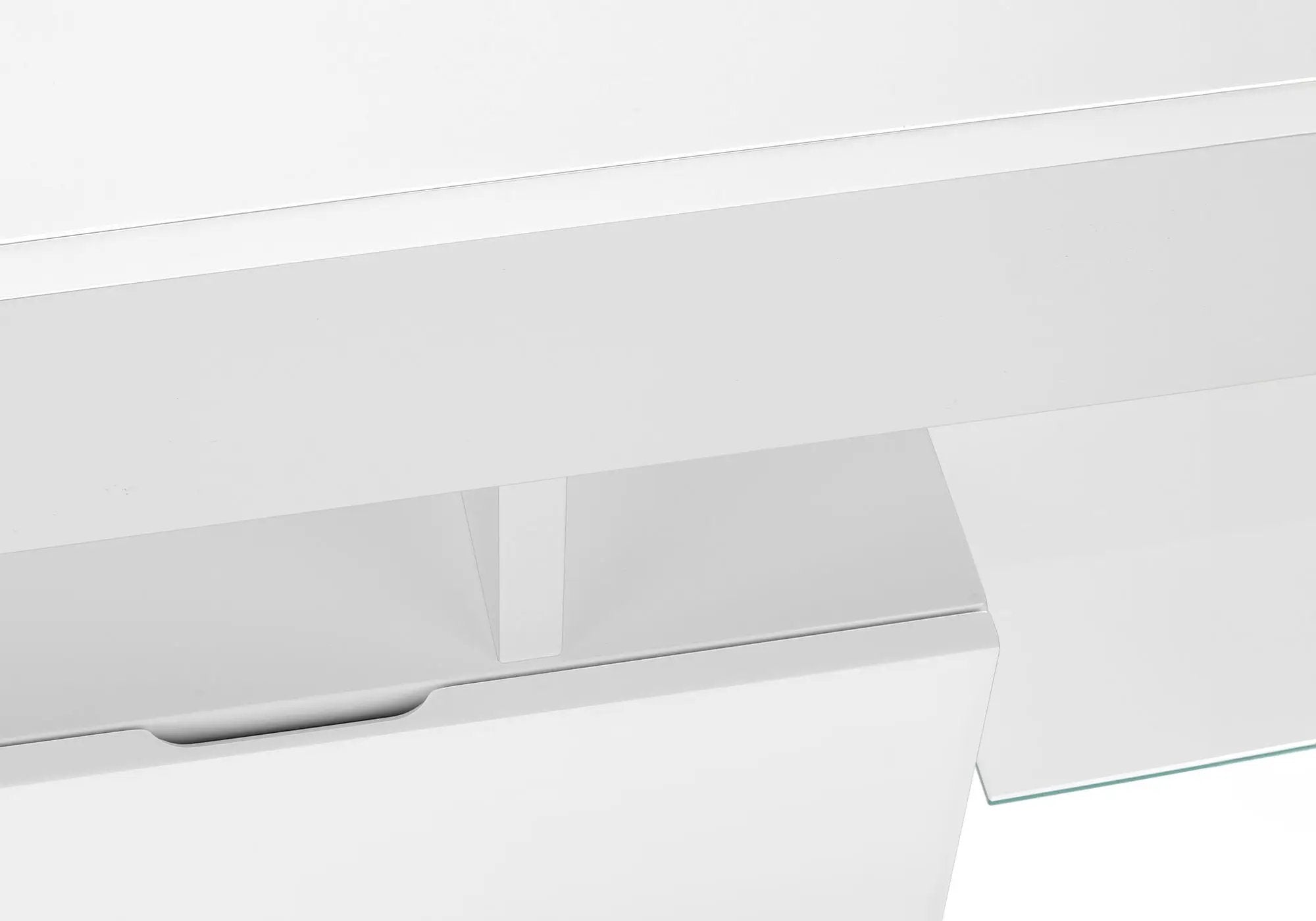 TV Stand, Console, Media Entertainment Center, Storage Cabinet, Glossy Contemporary & Modern - White by Unique Piece Furniture
