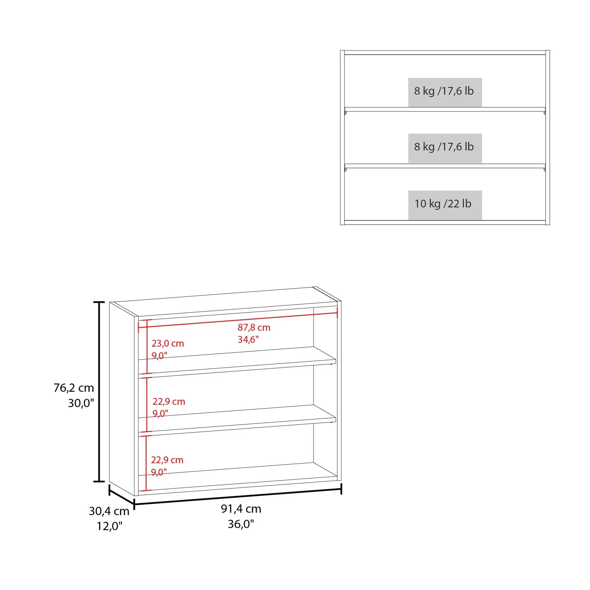Chinle Wall Cabinet in Melamine with Open Storage by HouseOfZazla