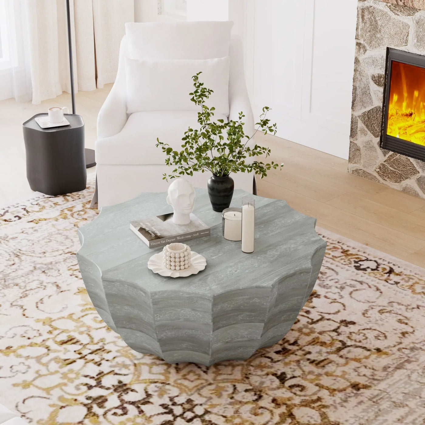 Modern Round Coffee Table For Indoor / Outdoor by HouseOfZazla