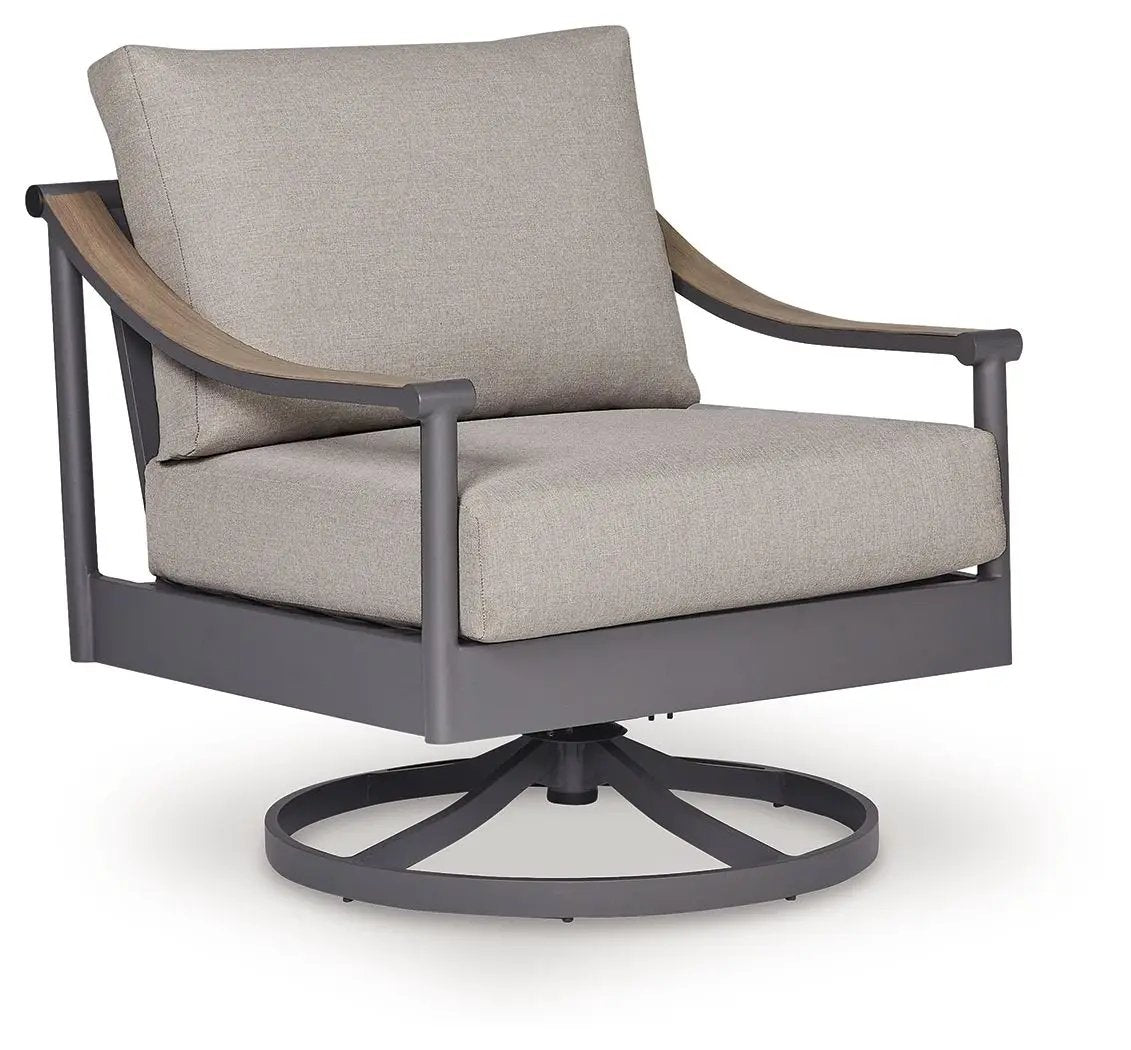 Ocean Beach - Swivel Lounge With Cushion - Gray by Unique Piece Furniture