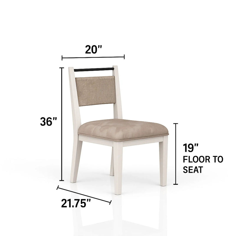 Rope Back Chair - Beige / Carmel by HouseOfZazla