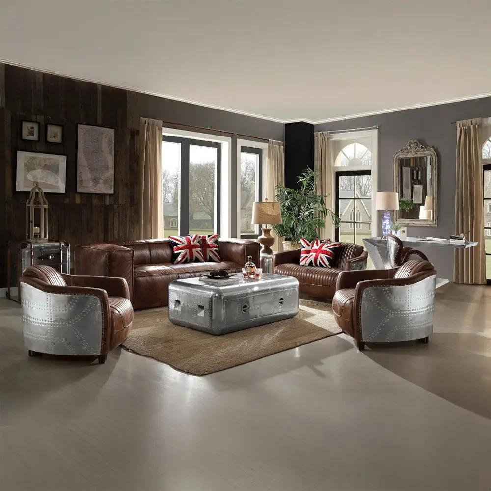 Brancaster - Sofa - Retro Brown Top Grain Leather by Unique Piece Furniture