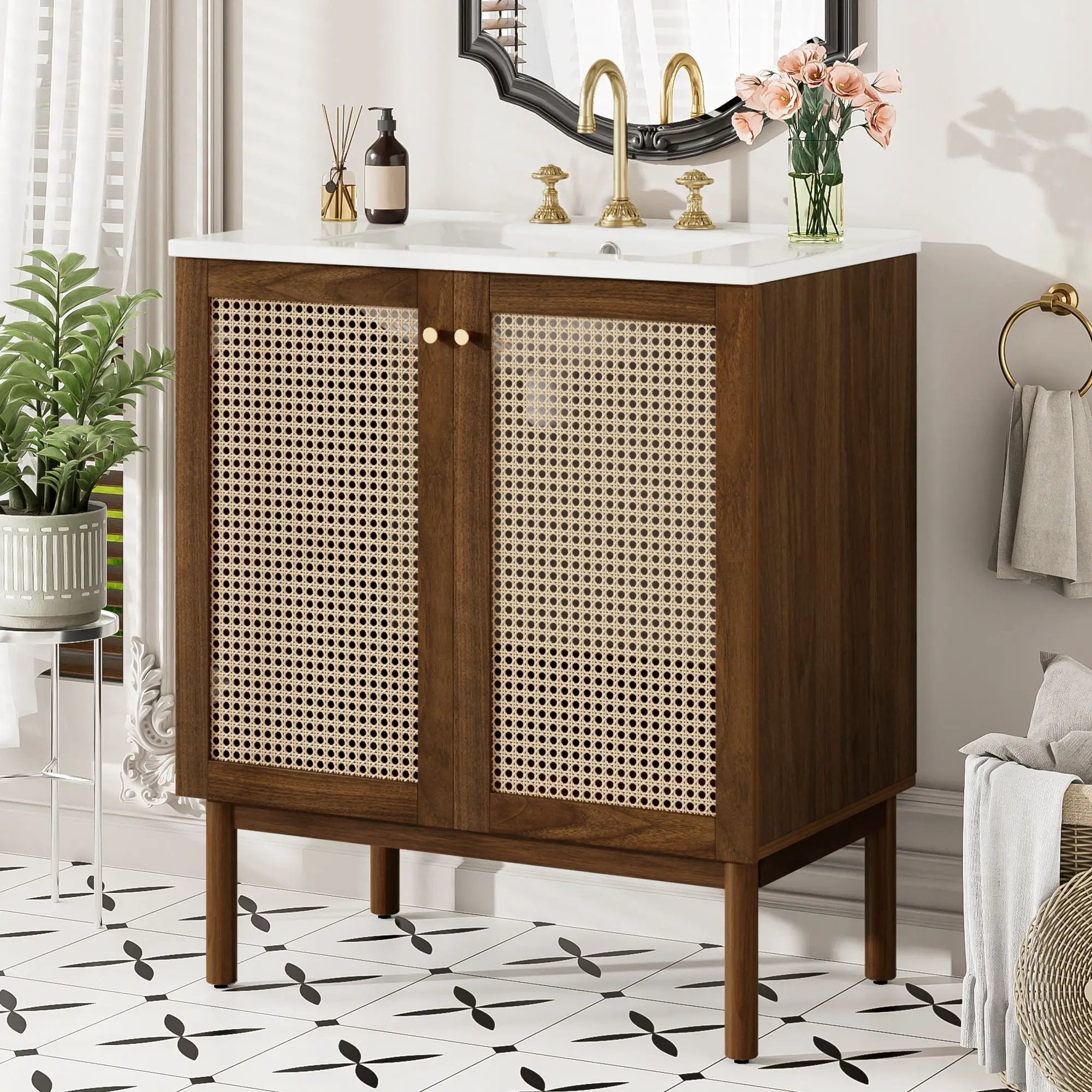 Bathroom Vanity Cabinet With Doors, Soft Close Design by Unique Piece Furniture