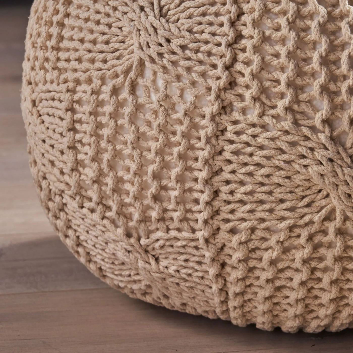 Bordeaux - Knitted Round Pouf by HouseOfZazla