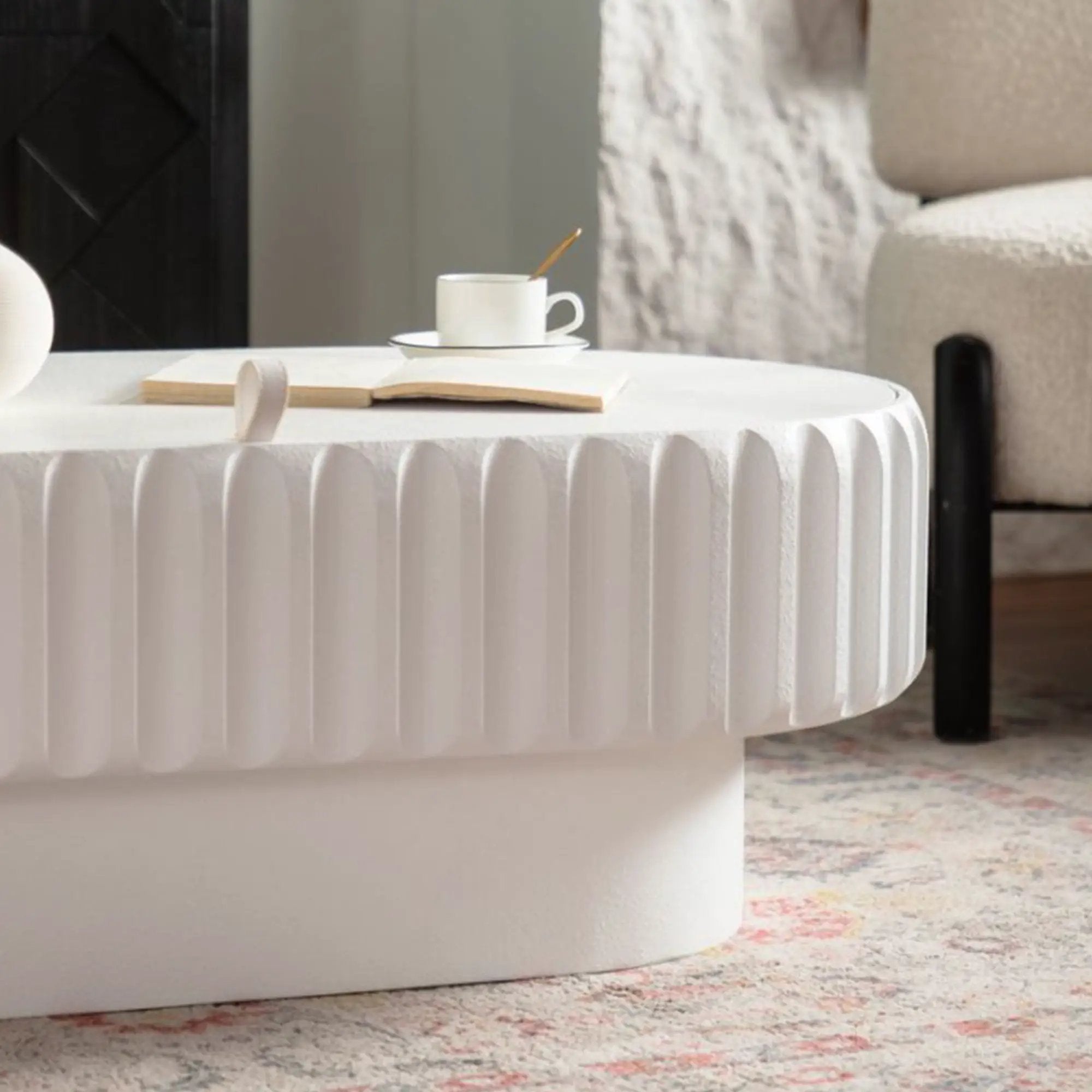 Fluted Storage Table with Lift-Off Lid by HouseOfZazla
