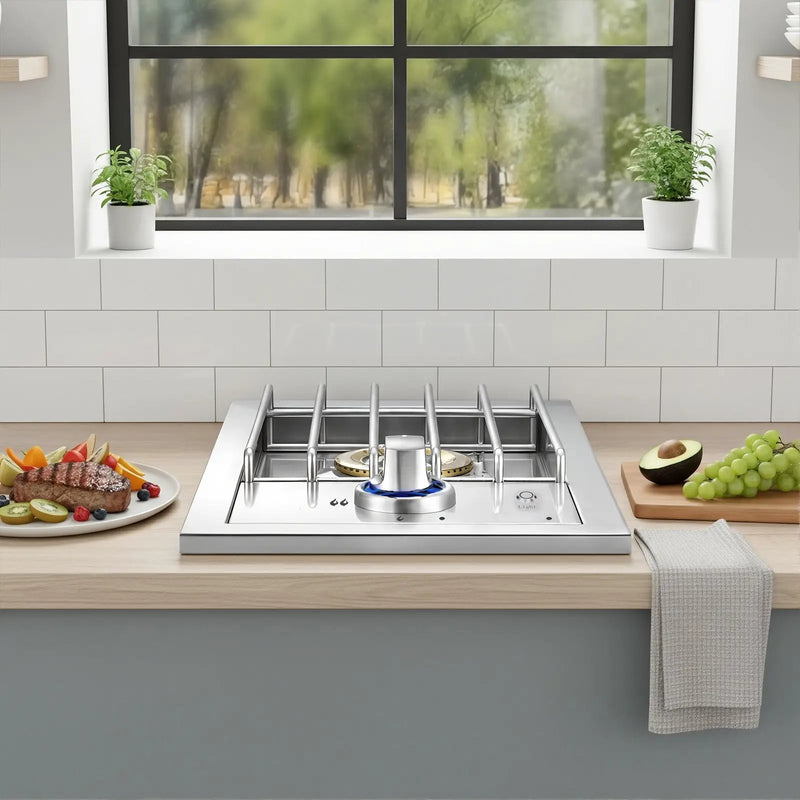 Single Grilling Side Burner, 17,000BTU Liquid Propane by HouseOfZazla